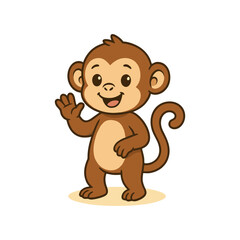 Obraz premium Animal cartoon mascot character jungle wildlife design cute vector illustration for storybook, education material and game content made for children and kids