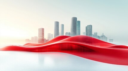 Naklejka premium singapore city skyline