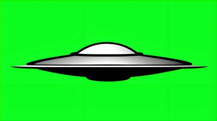 ufo image with anime theme and full green background