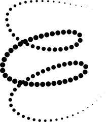 Line dot of spiral and wave, symbol, icon. Design element