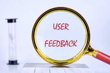 The USER FEEDBACK concept phrase. Business concept. A place to copy. Customer Satisfaction Survey...