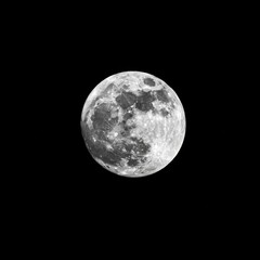 Fototapeta premium Full Moon in Night Sky