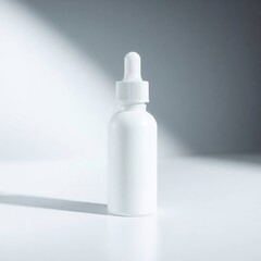 White dropper bottle, studio shot