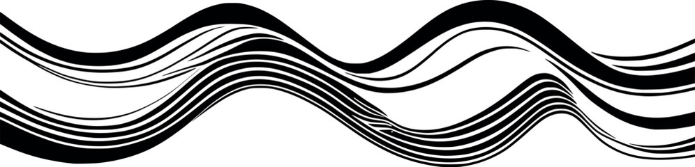 Smooth wave line animation. Minimal vector flow design perfect for loops and backgrounds.