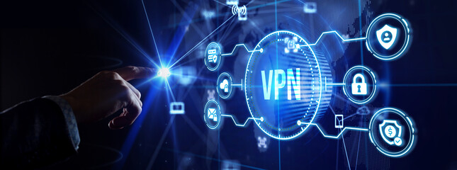 Business, Technology, Internet and network concept. VPN network security internet privacy encryption concept.