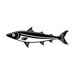barracuda silhouette vector sea