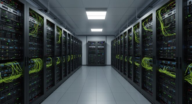 Rows of Servers in a Modern Data Center