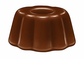 Delicious Chocolate Pudding: Perfect for Baking Inspiration on white background