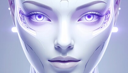Futuristic Digital Avatars with AI Facial Technology, Generated image