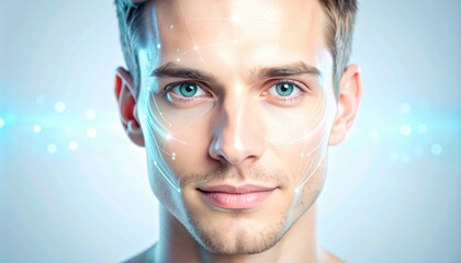 Futuristic Digital Avatars with AI Facial Technology, Generated image
