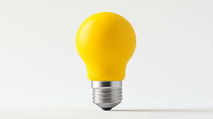 light bulb on yellow background