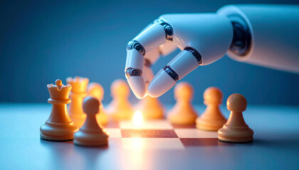 robot arm playing chess