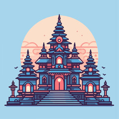 temple vector illustration
