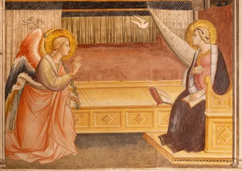  Prato - The fresco of Annunciation in Cathedral - Duomo - Cattedrale di Santo Stefano by Agnolo Gaddi (1350-1396). © Renáta Sedmáková