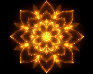 Golden symmetrical mandala