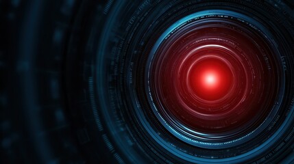 economy consumption digital concept. Abstract digital design featuring a glowing red center surrounded by intricate patterns.