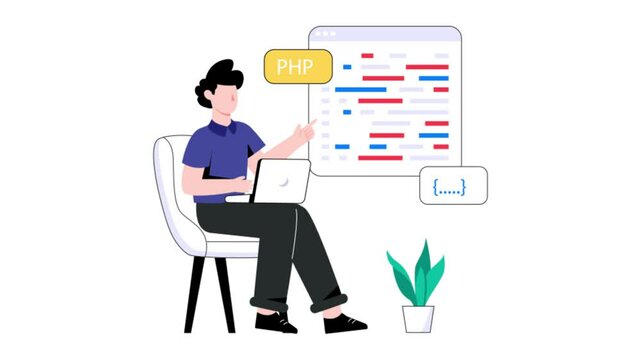 PHP Coding 2D Flat Animation. 