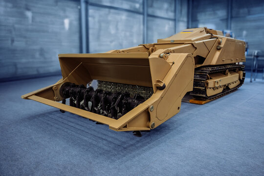Fototapeta The Futuristic Mine Clearance Vehicle A Cutting-Edge Engineering Marvel Poised to Revolutionize Demining Operations Globally