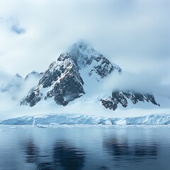 Majestic Antarctic mountain peak