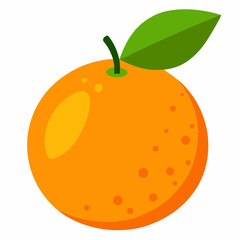 Orange Vector Bergamot Orange Fruit with Leaves Isolated on White Background – Realistic Vector Illustration