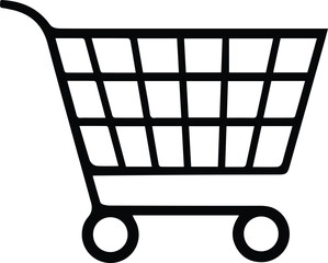Shopping cart icon, illustration.