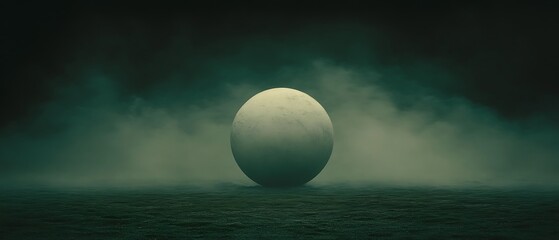 Misty sphere on water