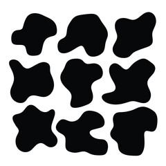Hand drawn abstract shapes collection