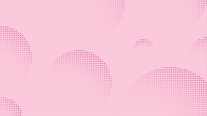 Magenta red color circular dots halftone appearing and disappearing multiple circular shapes modern loop able geometrical background - Powered by Adobe