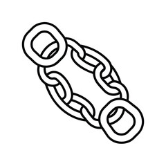 chain vector on white background