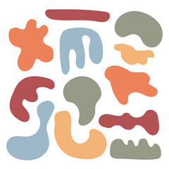 Hand drawn abstract shapes collection