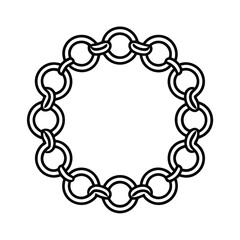 chain vector set element for monogram and badge