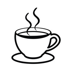  coffee cup with smoke flu on white background