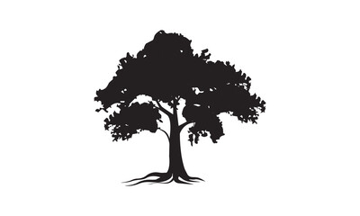 A vector black tree design.