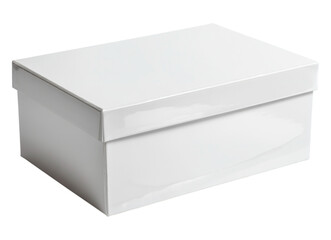 Naklejka premium Glossy white shoebox