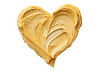 Heart Shaped Golden Yellow Frosting