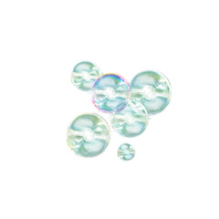 Soap Bubbles | Transparent Background & Iridescent Floating Effect | High-Quality Design Asset