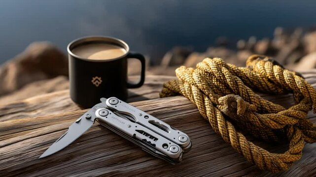 Versatile multi-tool pocketknife ideal for camping and outdoor adventures.