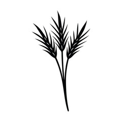 elegant wheat bundle silhouette vectors for farm