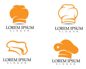 Chef hat Logo Template vector illustration app