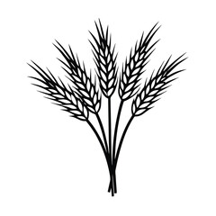 elegant wheat bundle silhouette vectors for farm