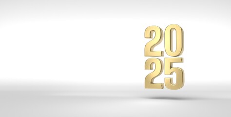 3D text number 2026 for New Year celebrations