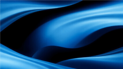 Abstract dynamic blue wave lines on dark background.