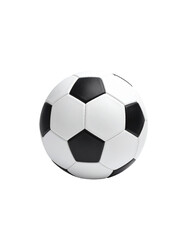 Fototapeta premium Classic black and white soccer ball isolated on black background