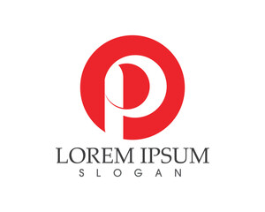 Business corporate letter P logo design vector