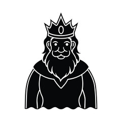 king man with crown vector illustration