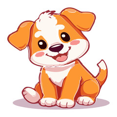 Dog icon design with colors that can be used as a symbol of a pet, animal, living creature, or other editing tool.