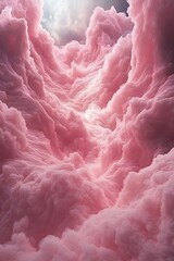 Pink cloudscape, surreal