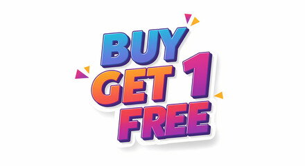 Fototapeta premium Buy One Get One Free Sale Banner