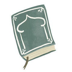 Islamic book holly Quran watercolor illustration