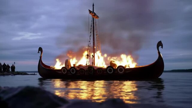 Pyra Sip Viking Funeral Pyre Ship